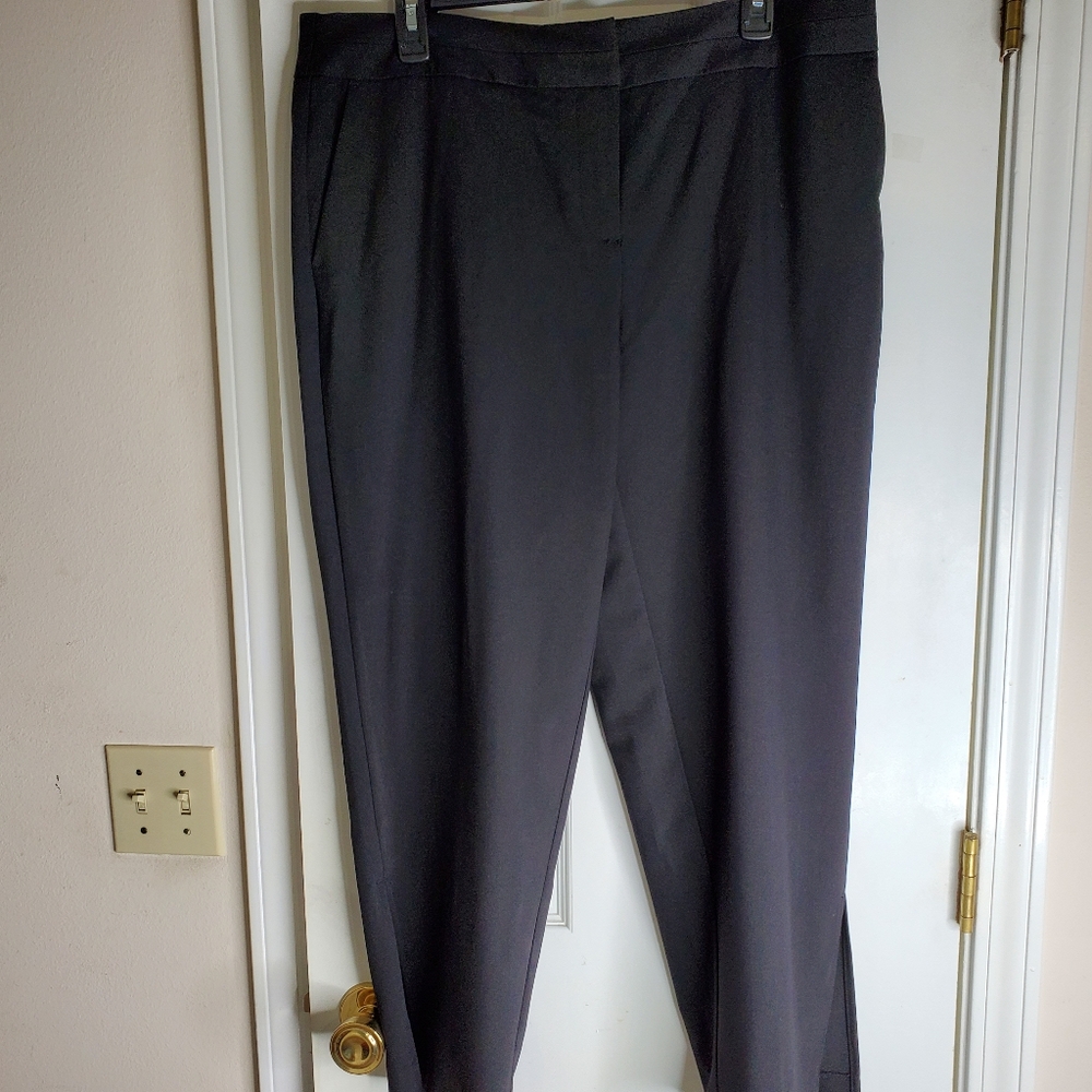 Worthington Black Crop Dress Pants With Ankle Slit